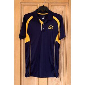 Champion Mens Vintage Y2K Cal Berkeley Colorblock Polo Shirt Small Blue SP EXC